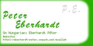 peter eberhardt business card